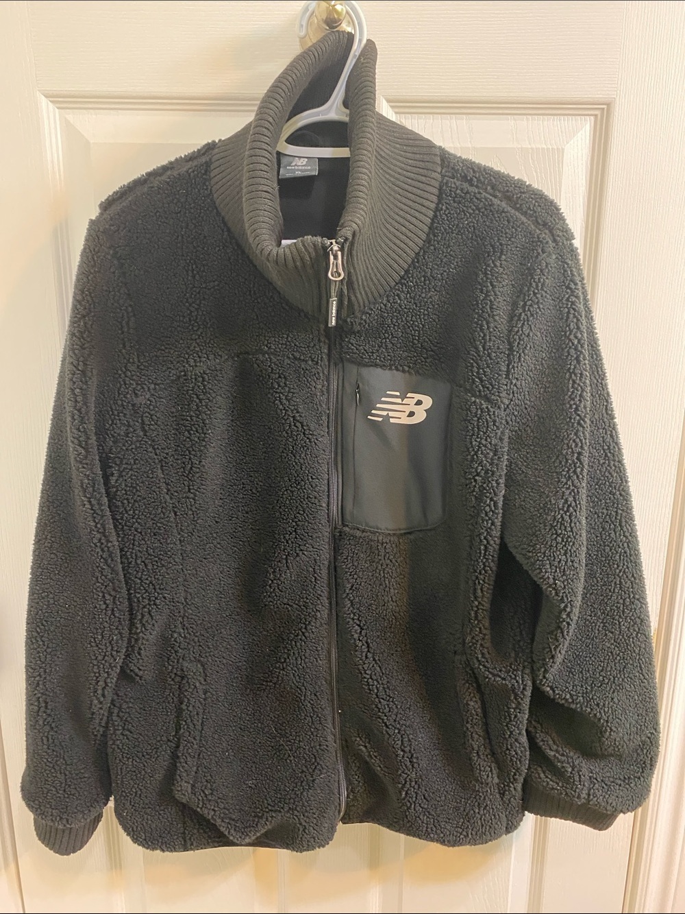 New Balance Men’s Full Zip Black Fleece Jacket Size XL Fall Outdoor Like New